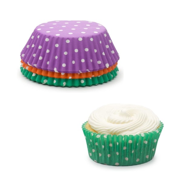 Encontraproduto.com.br - Kit 75 Forminhas para Assar Cupcakes Muffin Bolinhas Fox Run