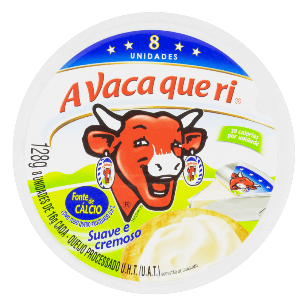 Encontraproduto.com.br - Queijo Fundido A Vaca que Ri  Pote Com 8 Unidades 120g
