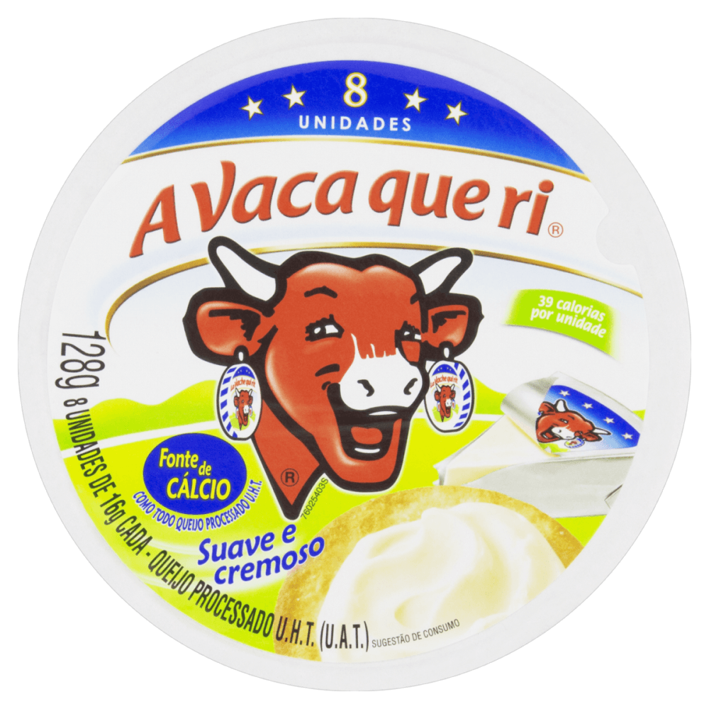 Encontraproduto.com.br - Queijo Fundido A Vaca que Ri  Pote Com 8 Unidades 120g