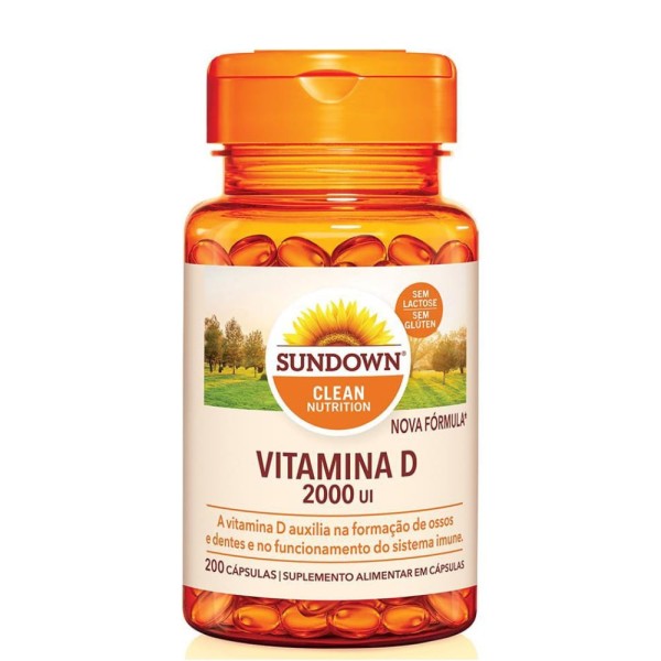 Suplemento Alimentar Sundown Vitamina D 2000UI 200 Cápsulas