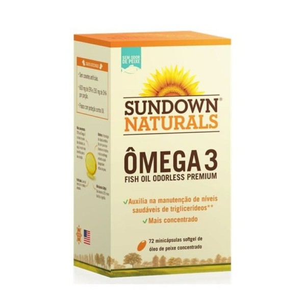 Encontraproduto.com.br - Suplemento Alimentar Sundown Ômega 3 Odorless - 72 Cápsulas