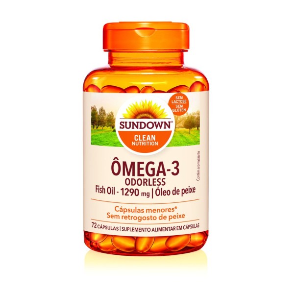Encontraproduto.com.br - Suplemento Alimentar Sundown Ômega 3 Odorless - 72 Cápsulas