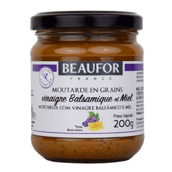 Encontraproduto.com.br - Mostarda com Vinagre Balsâmico e Mel Beaufor 200g