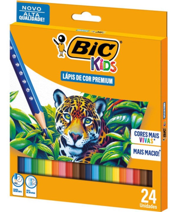 Lápis de Cor 24 Cores Kids Premium Bic