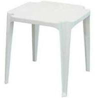 Mesa de PVC Quadrada Grosfillex Sun Branco