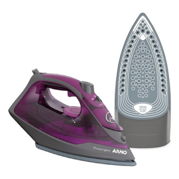 Encontraproduto.com.br - Ferro de Passar a Vapor Arno Powergliss FPO1 Roxo e Preto 110V