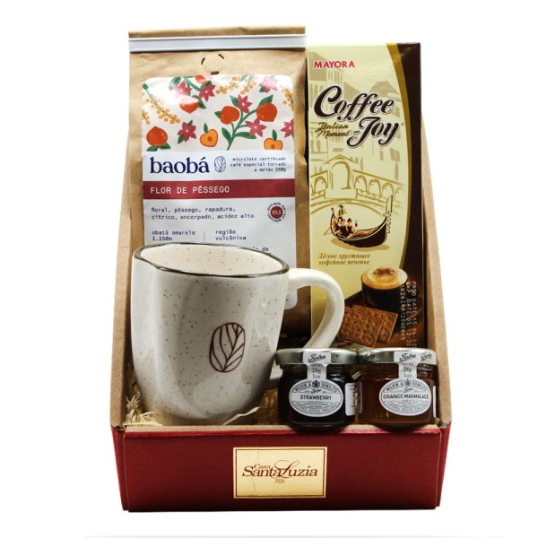 Encontraproduto.com.br - Kit de Café Baobá com Biscoito 5 Itens