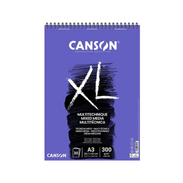Encontraproduto.com.br - Bloco XL Mix Media 300 g/m² A-3 29,7 x 42,0 cm com 30 Folhas Canson