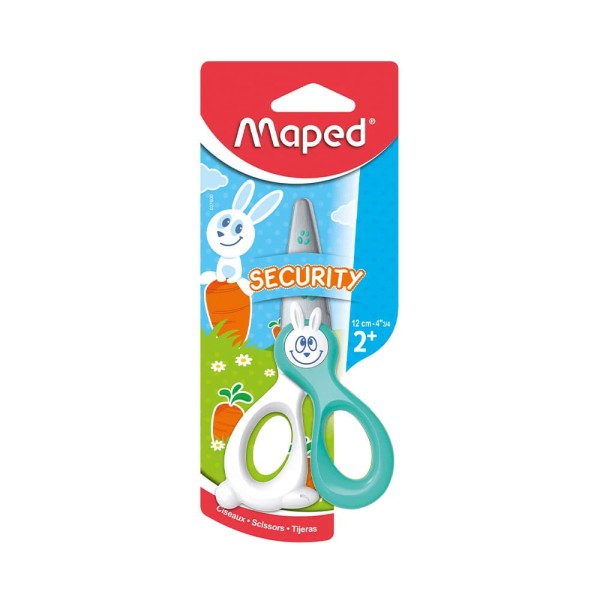 Encontraproduto.com.br - Tesoura Escolar Maped Kidicut Security com Ponta Redonda 12cm
