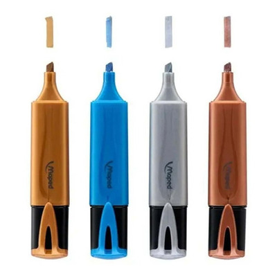 Encontraproduto.com.br - Marca Texto Glitter Metal Estojo Com 4 Un - Maped