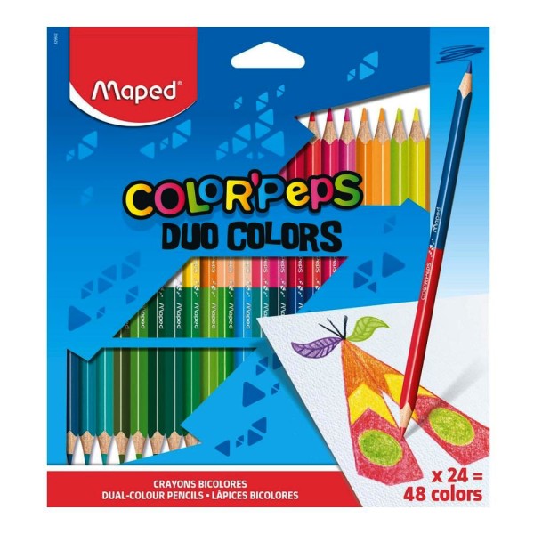 Encontraproduto.com.br - Lápis de Cor Maped Duo Colors Color Peps 48 Cores