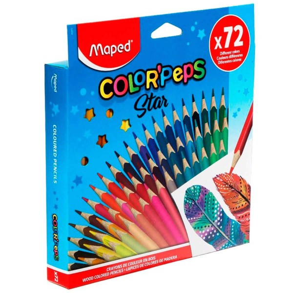 Encontraproduto.com.br - Lápis de Cor ColorPeps Star - 72 Cores - Maped