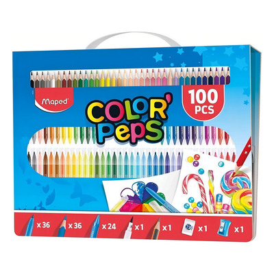 Art Set, Estojo De Lápis, Marcadores, 100 Unidades, Mapeado 907003