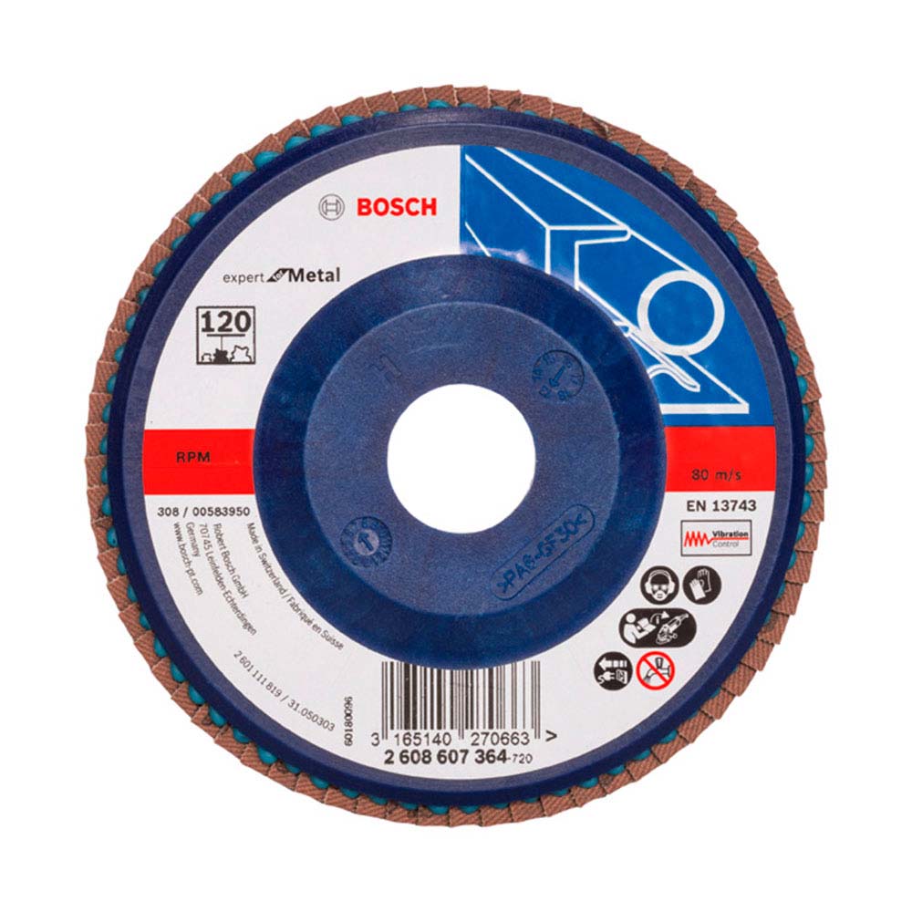 Disco Flap para metal grão 80 180x22,23mm 2608607371 Bosch