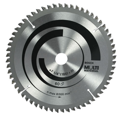 Encontraproduto.com.br - Lâmina de serra circular 184mm x 20mm 60 dentes metal duro/vídea - BOSCH