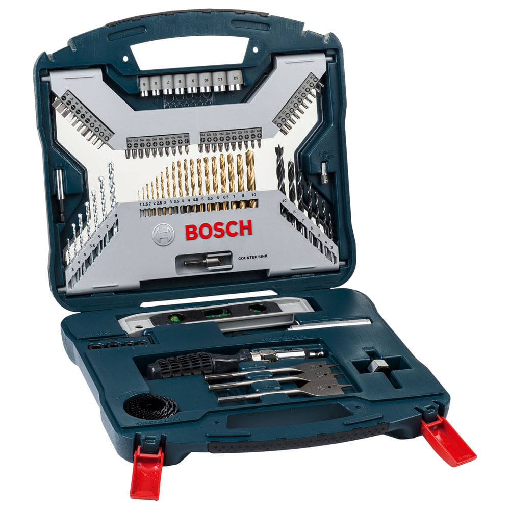 Jogo de Ferramentas Pontas e Brocas em Titânio 100 Peças X-Line Bosch