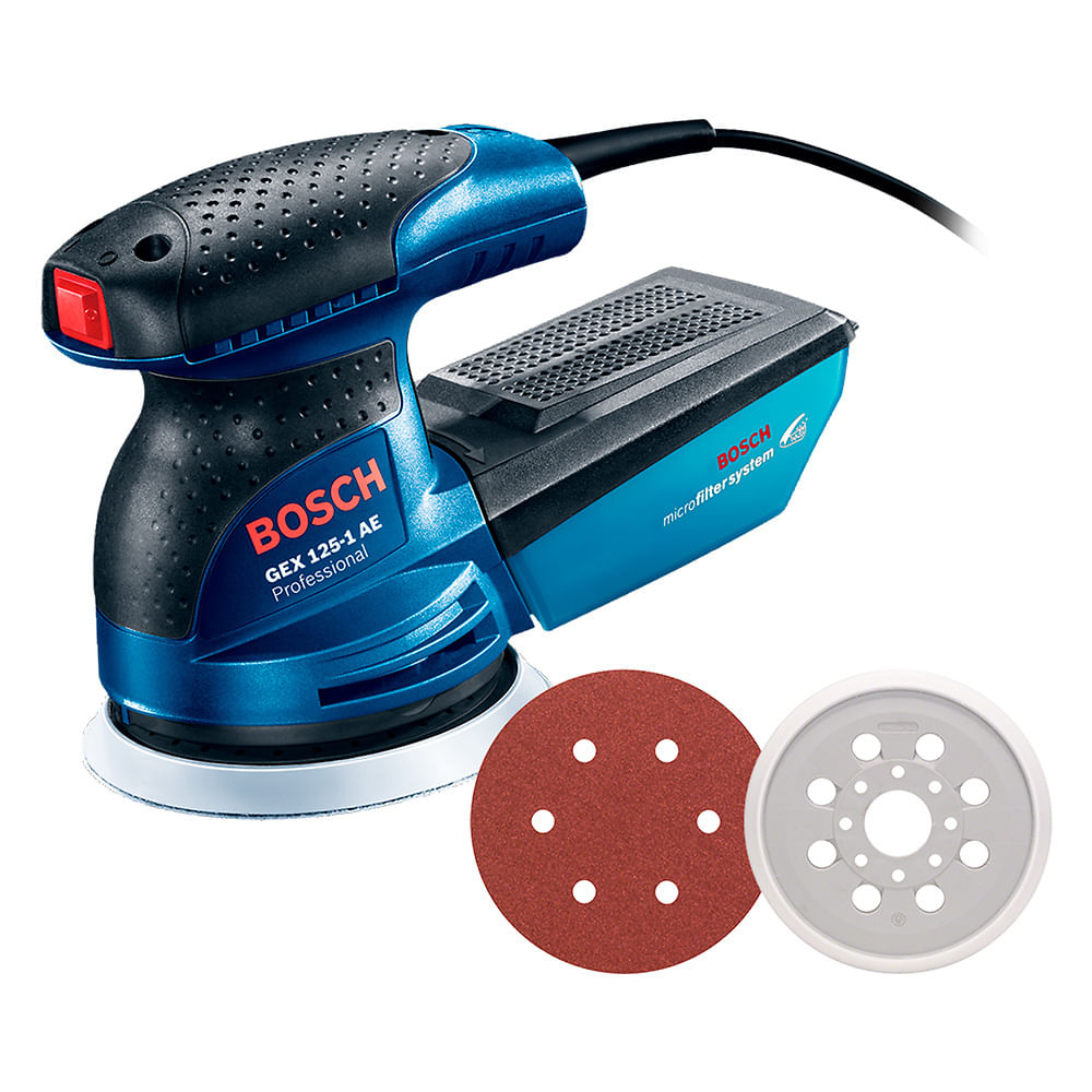 Encontraproduto.com.br - Lixadeira Orbital Bosch GEX 125-1 AE 250W com Coletor de pó