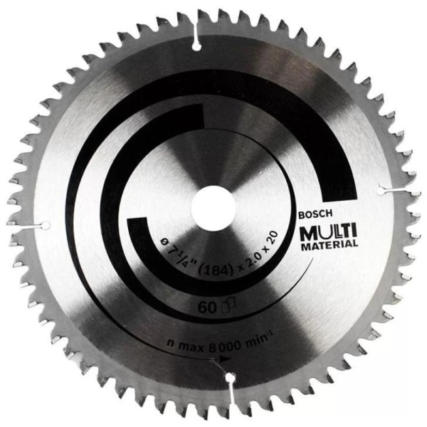Encontraproduto.com.br - Disco Serra Circular Multimaterial 184x20mm 60D - Bosch