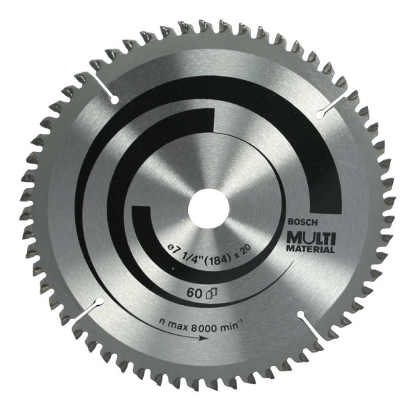 Encontraproduto.com.br - Disco Serra Circular Multimaterial 184x20mm 60D - Bosch
