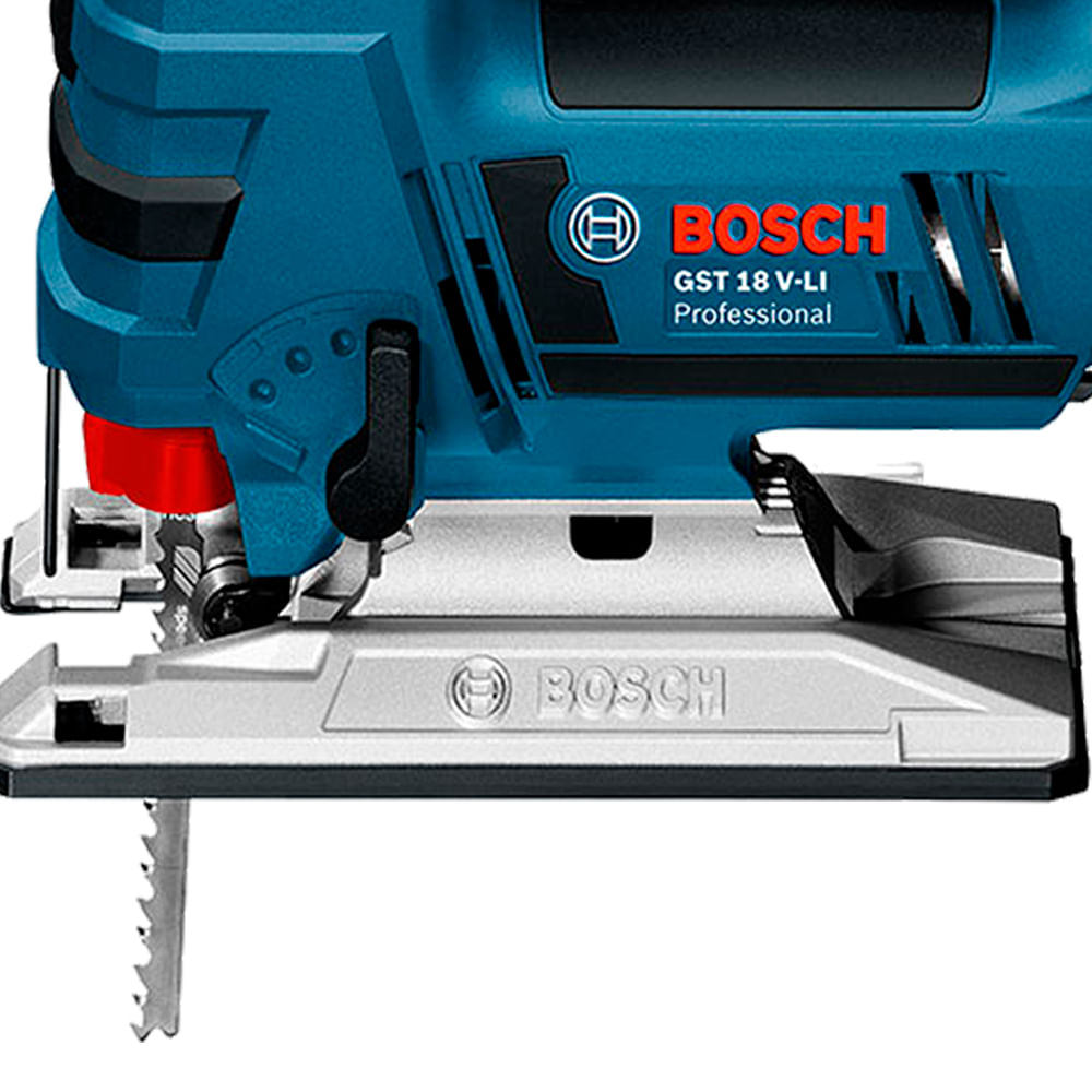 Encontraproduto.com.br - Serra Tico-Tico à Bateria Bosch GST 18V-Li 18V Sem Bateria + 3 Lâminas