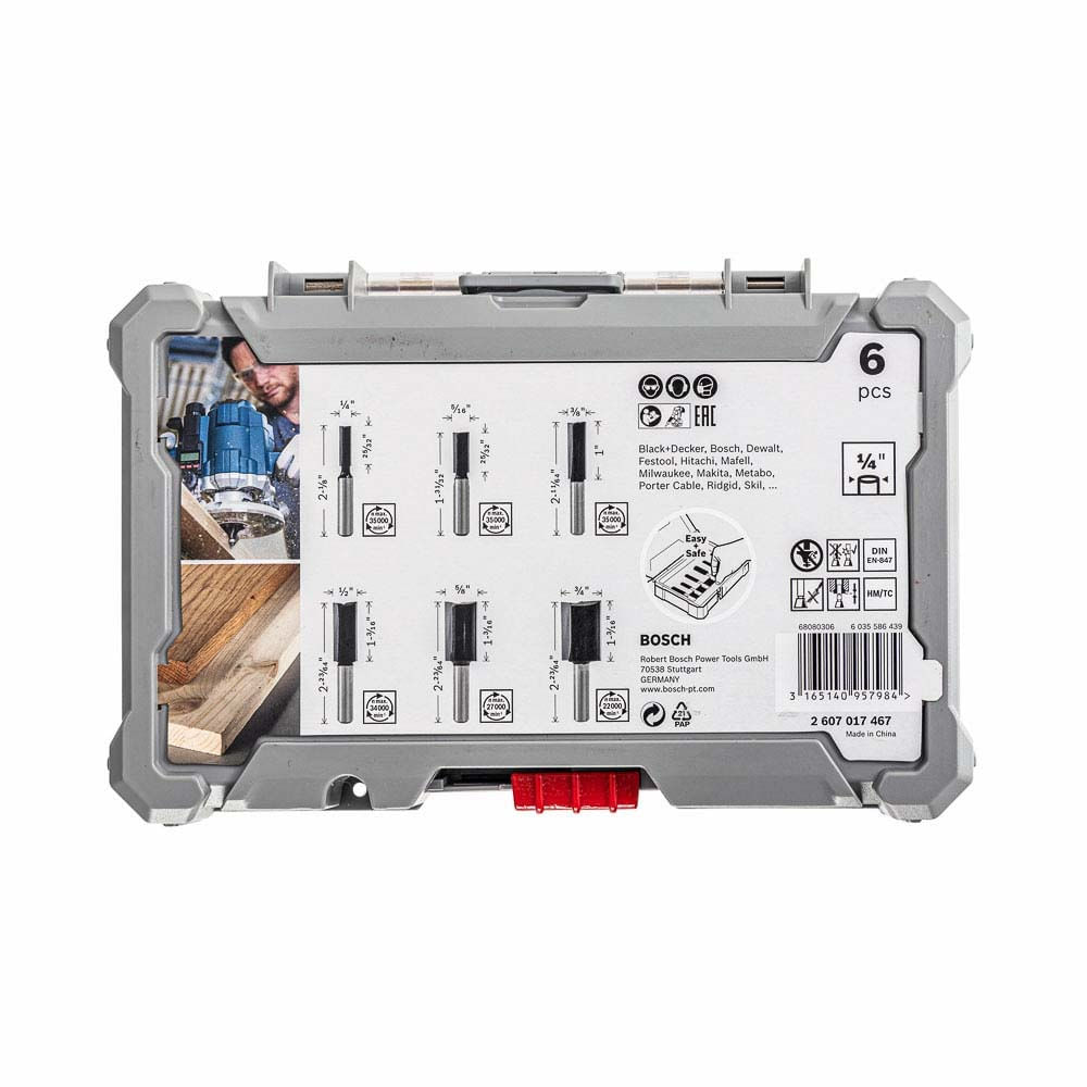 Encontraproduto.com.br - Kit Fresas Bosch 1/4
