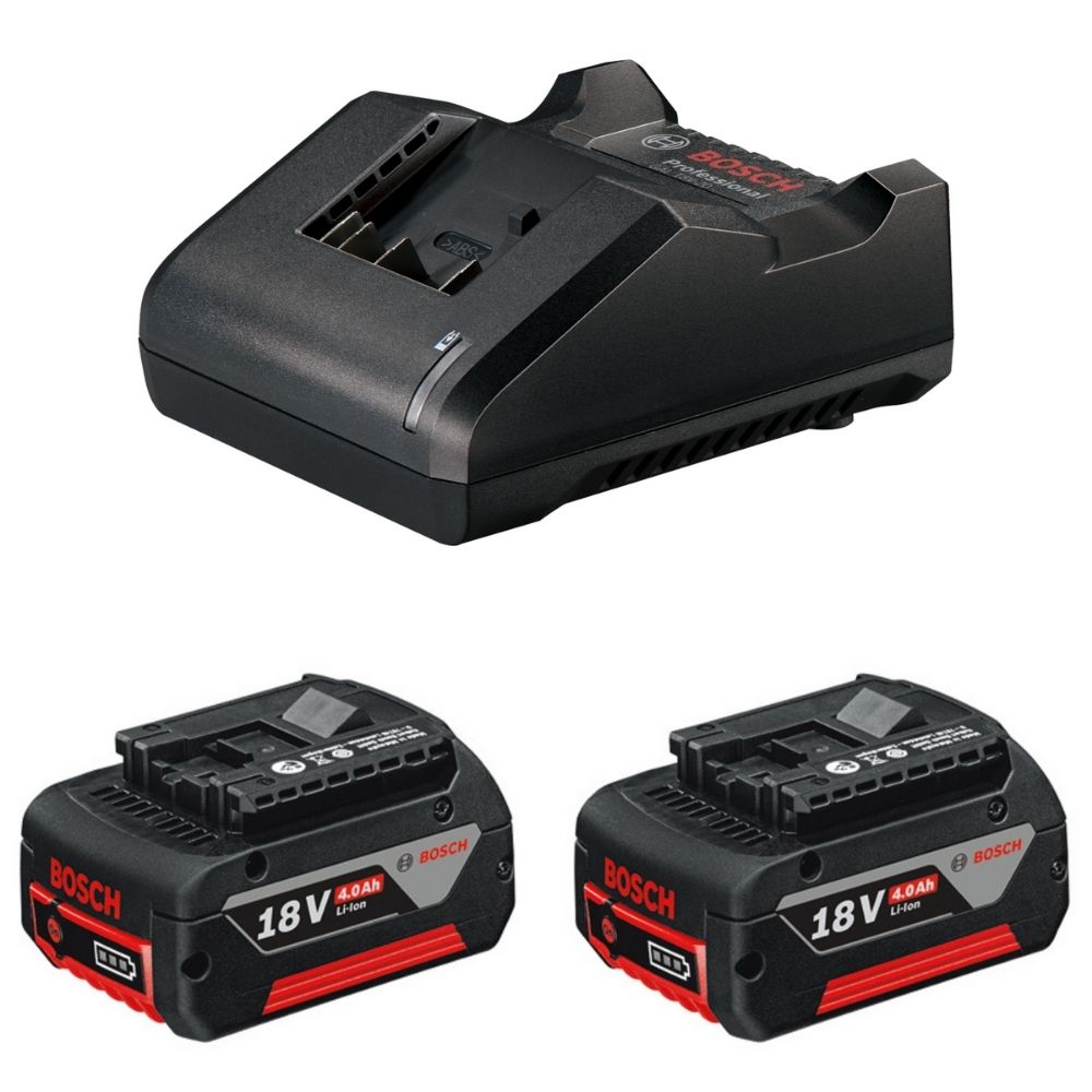 Encontraproduto.com.br - Kit Bosch com 2 Baterias 4,0Ah e 1 Carregador AL 1814 CV