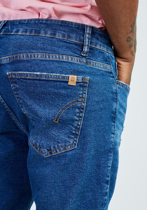 Encontraproduto.com.br - Bermuda jeans com rasgos