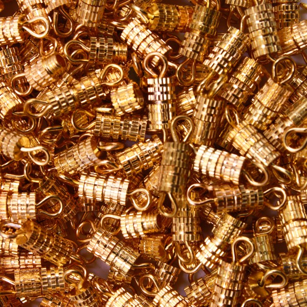 Encontraproduto.com.br - FECHO DE ROSCA COM ARGOLA DE LATÃO 4X12MM COM 250 PEÇAS