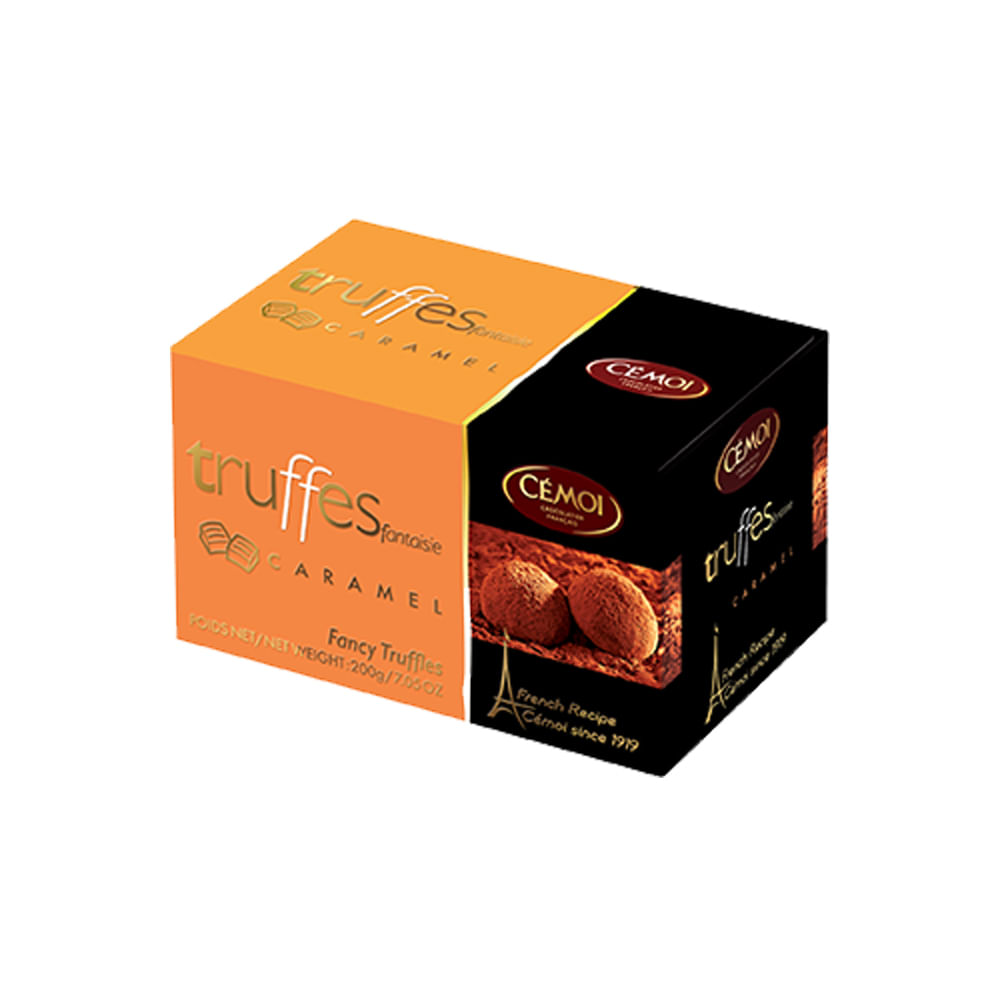 Encontraproduto.com.br - Trufas de Chocolate com Recheio de Caramelo Fantaisie Cémoi 200g