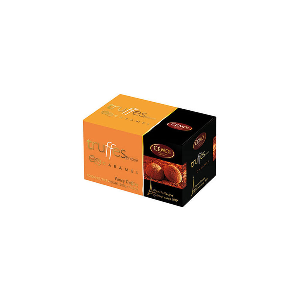 Encontraproduto.com.br - Trufas de Chocolate com Recheio de Caramelo Fantaisie Cémoi 200g