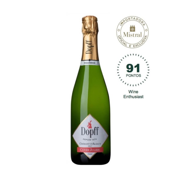 Encontraproduto.com.br - Vinho Crémant DAlsace Brut Cuvée Julien (Dopff Au Moulin) 750ml