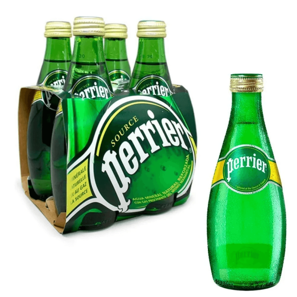 Água Mineral Importada Perrier Gaseificada 330ml 4 Unidades