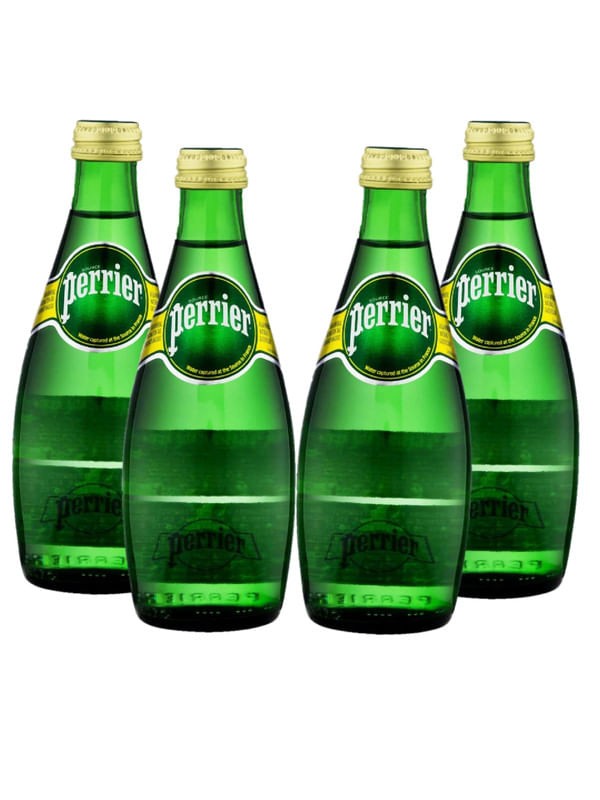 Encontraproduto.com.br - Água Mineral Importada Perrier Gaseificada 330ml 4 Unidades