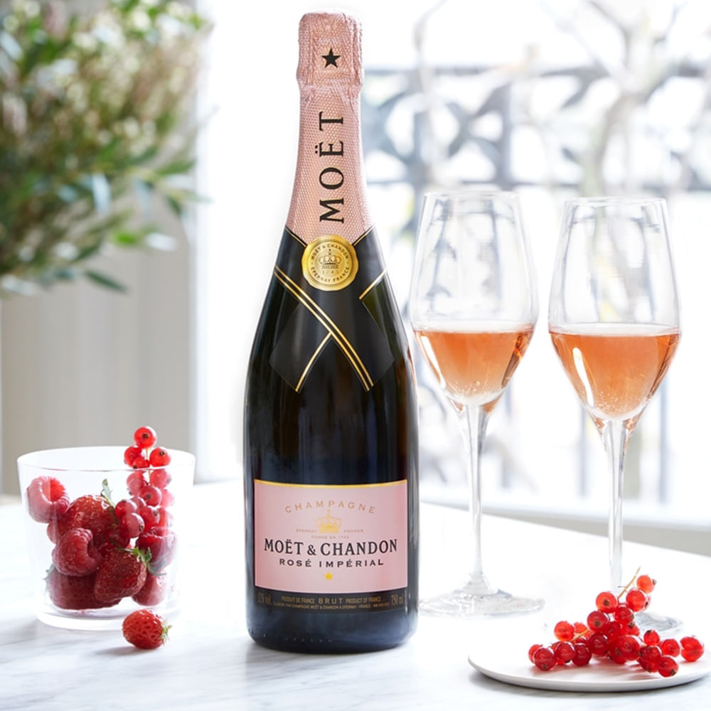 Encontraproduto.com.br - Champagne Moët & Chandon Rosé Impérial 750ml - Com Cartucho