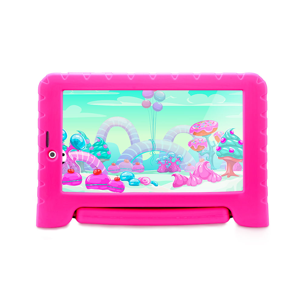 Encontraproduto.com.br - Tablet Multilaser Kid Pad 3G com Controle Parental 32GB + Case + Wi-fi + Android 11 (Go edition) Rosa - NB383OUT [Reembalado]
