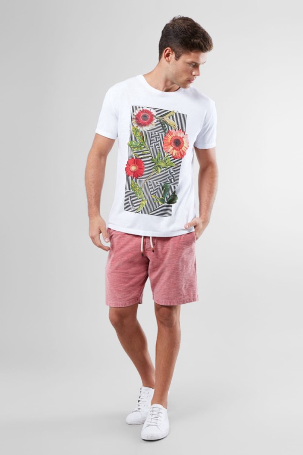 Encontraproduto.com.br - CAMISETA RESERVA FLORAL LISTRADO