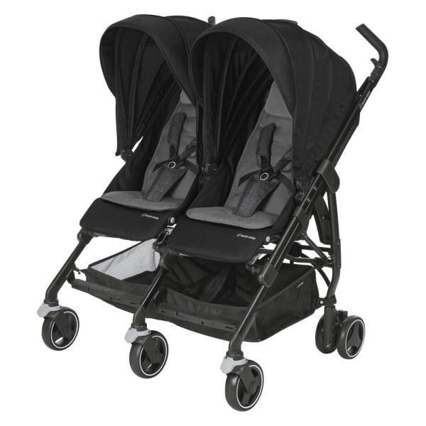Encontraproduto.com.br - Carrinho de Bebê Gêmeos Dana For2 Nomad Black - Maxi Cosi