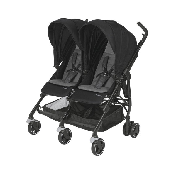 Encontraproduto.com.br - Carrinho de Bebê Gêmeos Dana For2 Nomad Black - Maxi Cosi