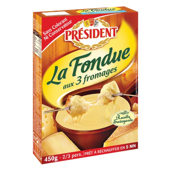 Encontraproduto.com.br - Queijo Fondue President 450g 3 Queijos
