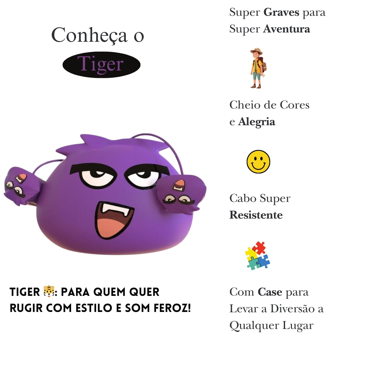 Encontraproduto.com.br - Fone De Ouvido Jellie Monster Super Bass Graves Cabo Reforçado In-ear Colorido Microfone Com Case