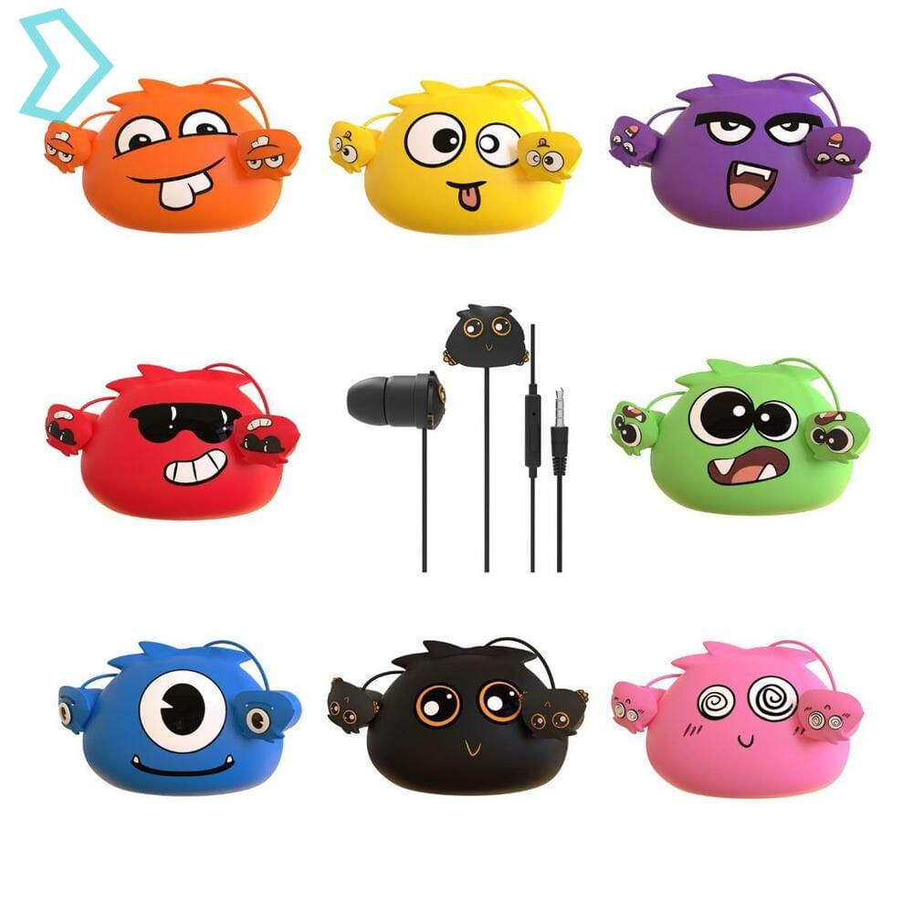 Encontraproduto.com.br - Fone De Ouvido Jellie Monster Super Bass Graves Cabo Reforçado In-ear Colorido Microfone Com Case