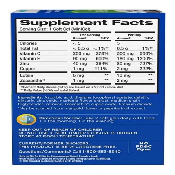 Encontraproduto.com.br - Suplemento Para Visão Preservision Areds 2 210 Cap Import Usa