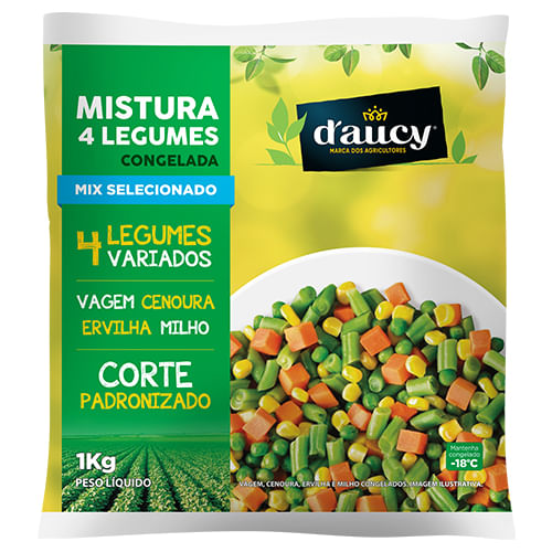 Encontraproduto.com.br - Mix 4 Legumes Daucy Congelado Pacote com 1kg