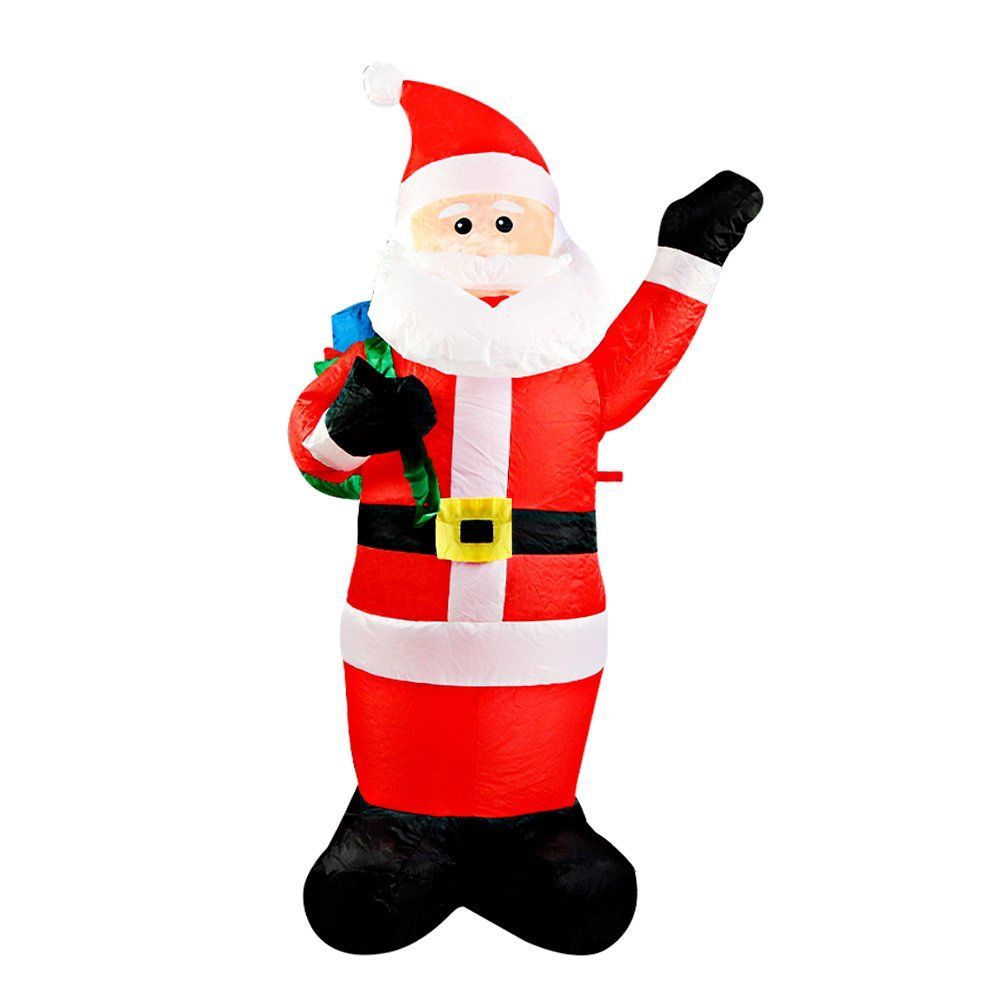 Encontraproduto.com.br - Papai Noel Inflável Bivolt 1,30 Metro De Altura Com Led