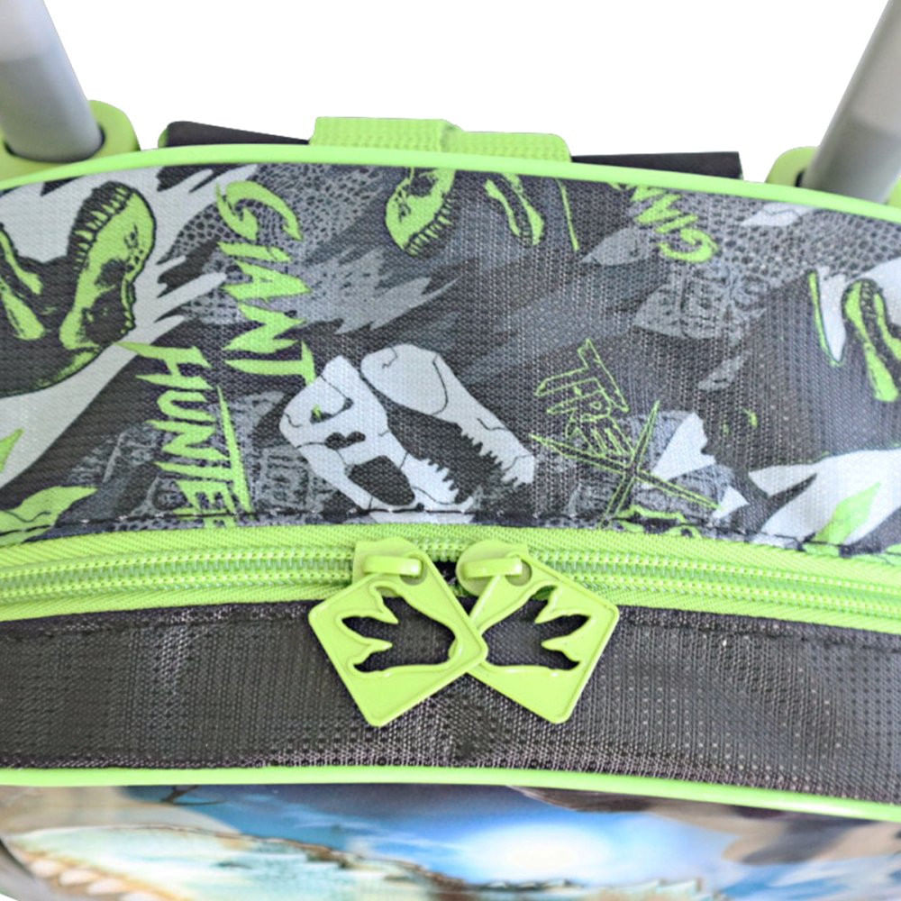 Encontraproduto.com.br - Mochila com Rodinha Tema Dinossauro T-Rex Alça Retrátil