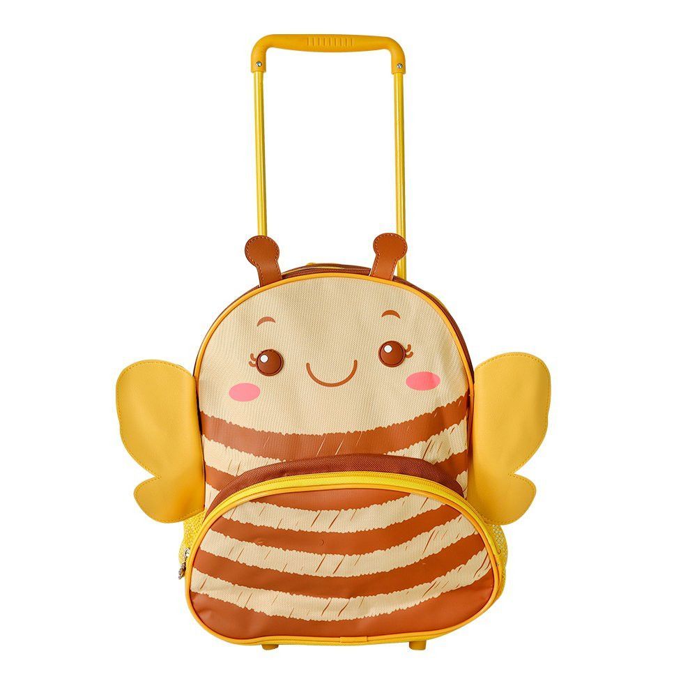 Mochila Infantil com Rodinha e Alças Tema Abelha Fofinha