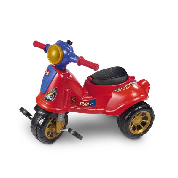 Encontraproduto.com.br - Triciclo Infantil Spider Alça Segurança Porta Objetos Haste