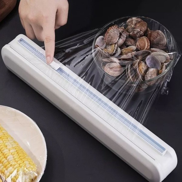 Encontraproduto.com.br - Dispenser Cortador de Filme Plástico Alumínio Papel Manteiga