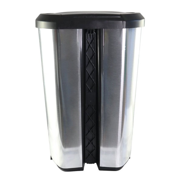 Encontraproduto.com.br - Lixeira Prata 10 Litros Alta Qualidade com Mecanismo de Fechamento Suave e Pedal A Solução Perfeita para sua Limpeza