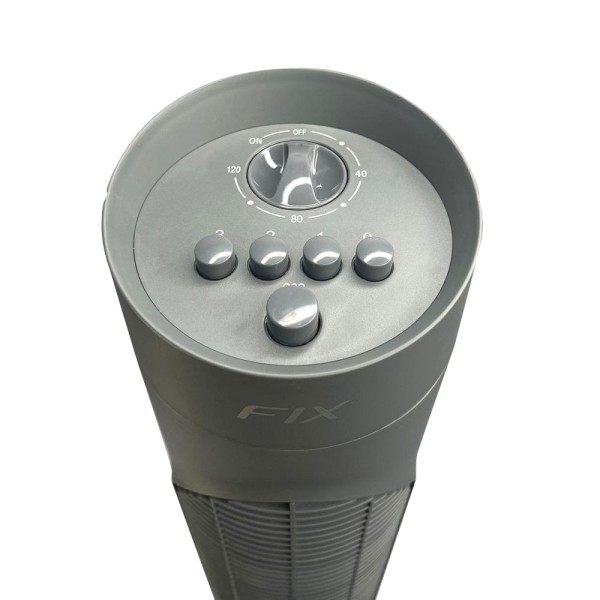 Encontraproduto.com.br - Ventilador Preto Torre Experimente 03 Velocidades Ajustáveis e um Motor Silencioso com Potência de 55w 220v